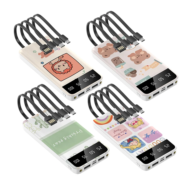 Портативное зарядное устройство 20000 мАч, зарядное устройство с двойным выходом, зарядное устройство с цифровым индикатором для мобильных телефонов