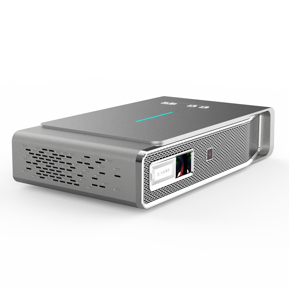 Android Smart Projector DLPプロジェクター　グレー Newest Android 9.0 DLP LED HD 3D 2/32G 600 Ansi Lumens 4-core CPU