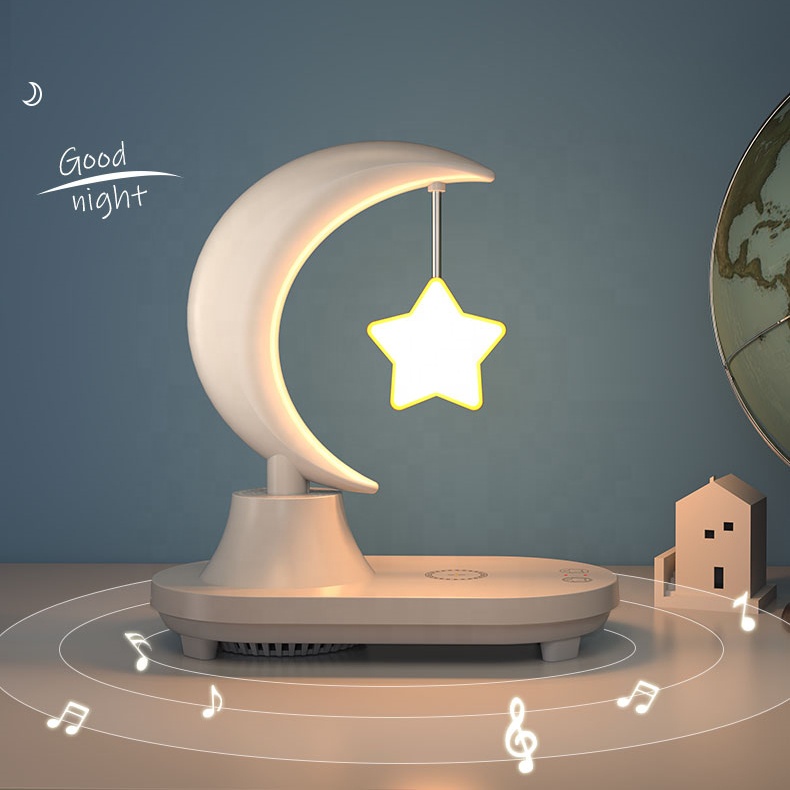 2022 Новое поступление портативное беспроводное зарядное устройство BT Колонка прикроватные светодиодные ночные светильники перезаряжаемые настольные лампы умный дом гаджет