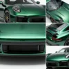 Raso metallizzato verde abete lucido