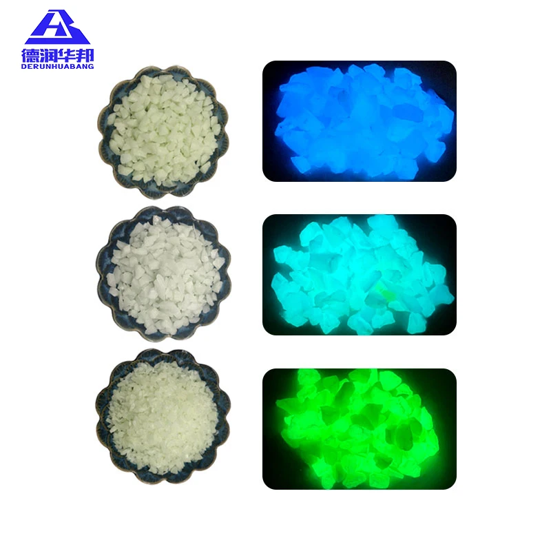 Huabang glowing pebble  glowing stone  luminous pebbles blue artificial resin glowing stone green color