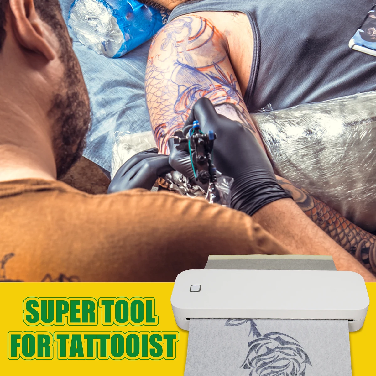 Tattoo タトゥープリンター　サーマルプリンター　美品　ワイヤレス Amazon.co.jp: MUNBYN サーマルプリンター タトゥーマシン