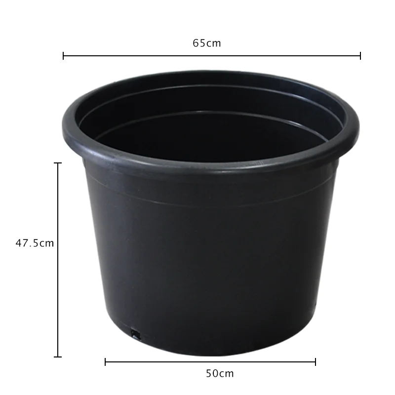 Wholesale High Quality Durable Lightweight Minimalist Design Round Garden Nursery 25 Gallon Plastic Pots