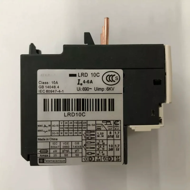 Thermal Overload Relay | LRD10C | 4 to 6 A | 100 PCS MOQ | OEM | Ce Certified | One Year Warranty |