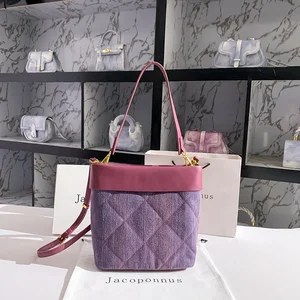 2026 Original Design Luxury Canvas Portable Bucket Bag Women High Quality Shoulder Custom Logo Guangzhou Spring Summer Fashion