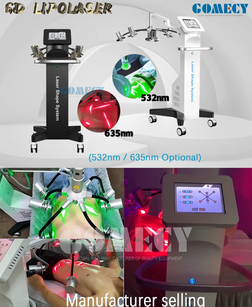 Professional innovative technology painless 6D laser slimming and beauty machine