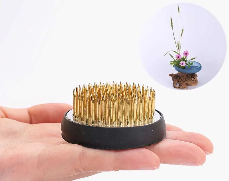 Wholesale Flower Frogs Round Shape Copper Material Kenzan For Ikebana