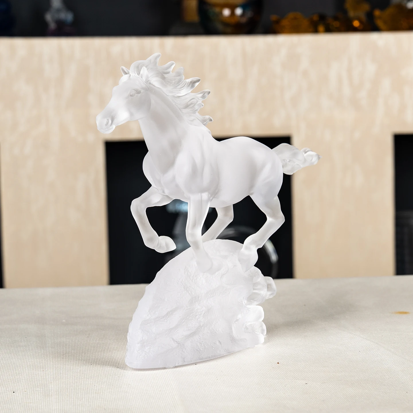 product new product glazed glass realistic artwork auspicious exquisite decoration horse model-11