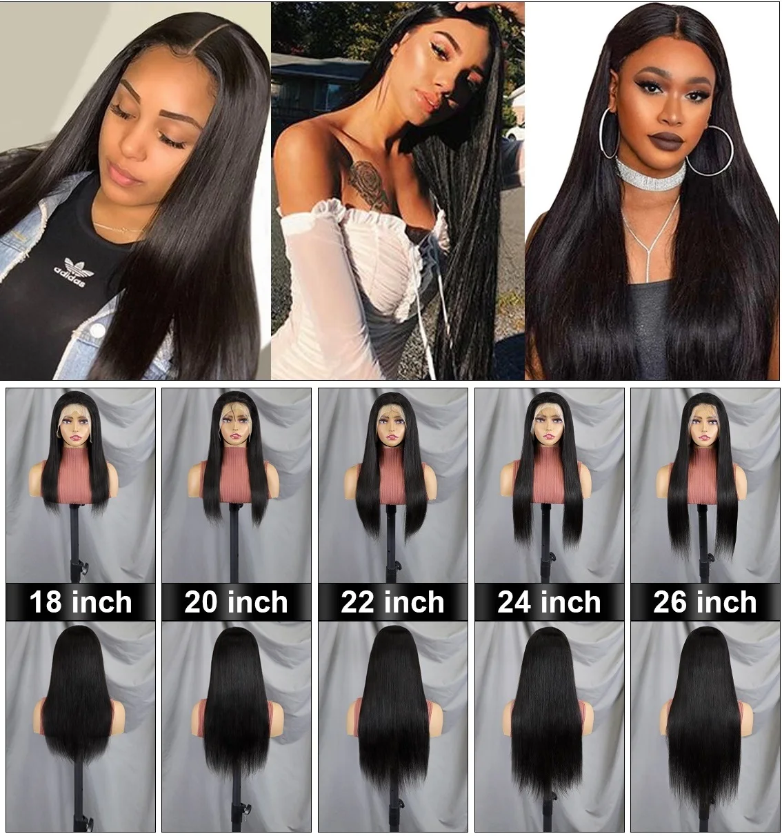 Wholesale Peruvian Virgin Hair Wigs - 20 Inch Silky Straight display picture 2