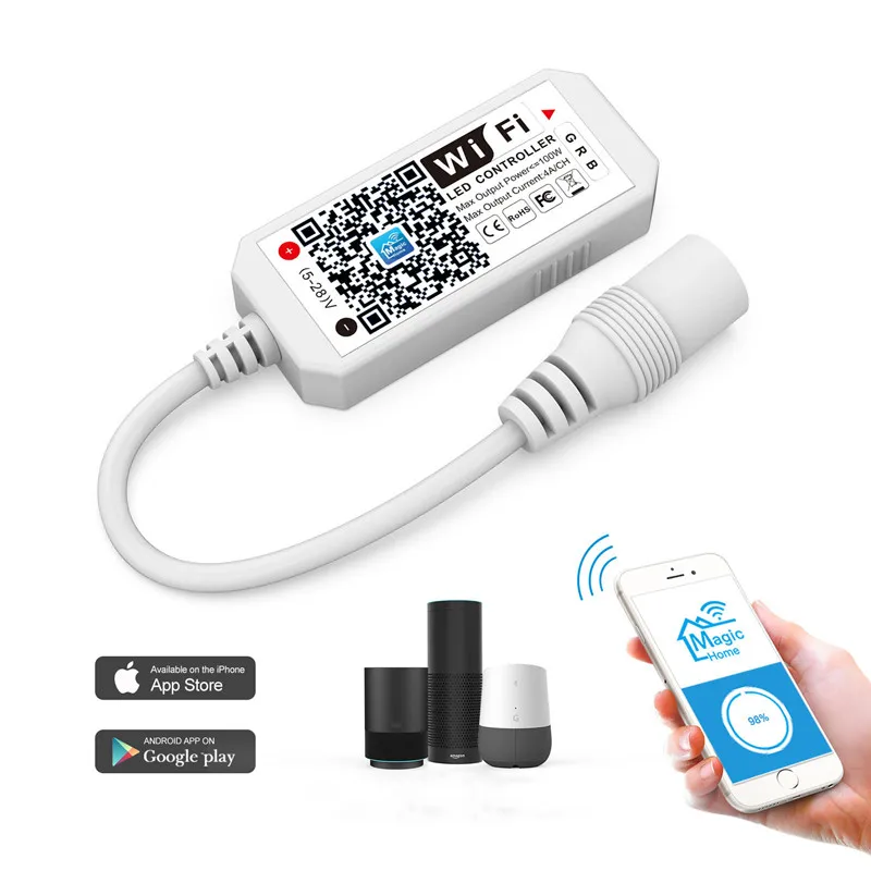 Magic Home Mini RGB  Wifi Controller for Led Strip Panel Light Timing Function 16million Colors Smartphone Control