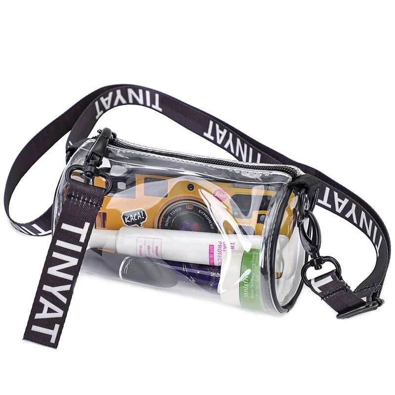BSCI Factory Event Stadium Clear PVC TPU Messenger Bag Transparent Purse Shoulder Bag With Adjustable Strap