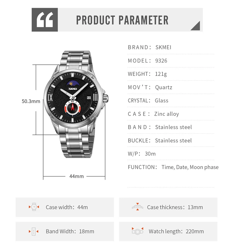 Skmei 9326 Quartz Men's Watch description image 10