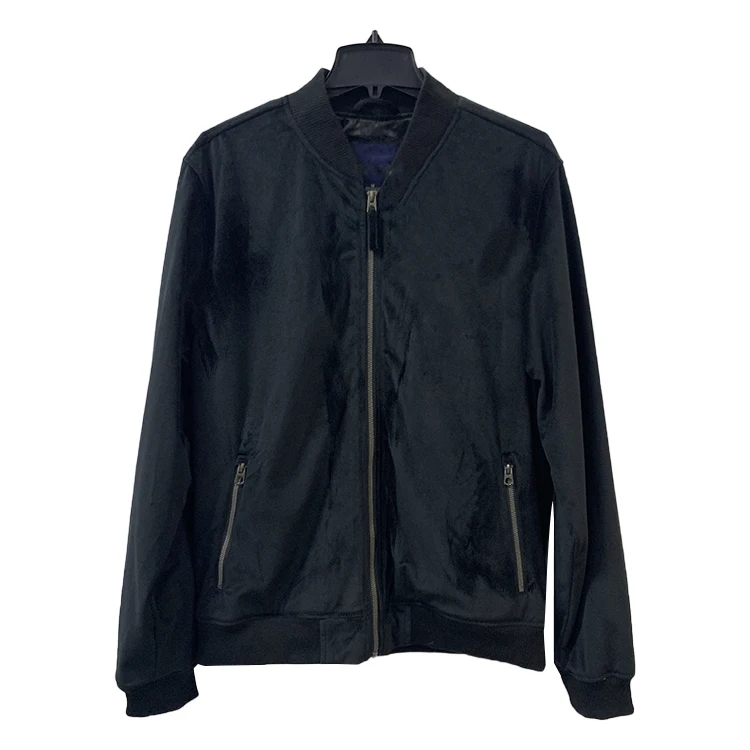 black suede bomber jacket mens