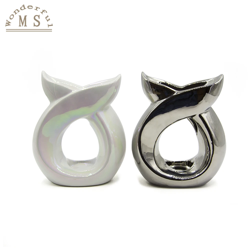 Factory Wholesale 8 Character Form Luxury Wax Burners Modern Incense Burner Holder Ceramic Candle Oil Burner Wax Warmer Holder
