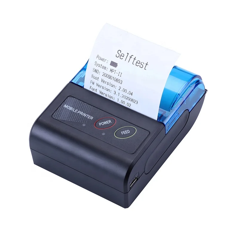 58mm Portable BT Thermal Receipt Printer Cheap Cash Register Bill Thermal Printer Wireless Mini Portable Thermal Printer