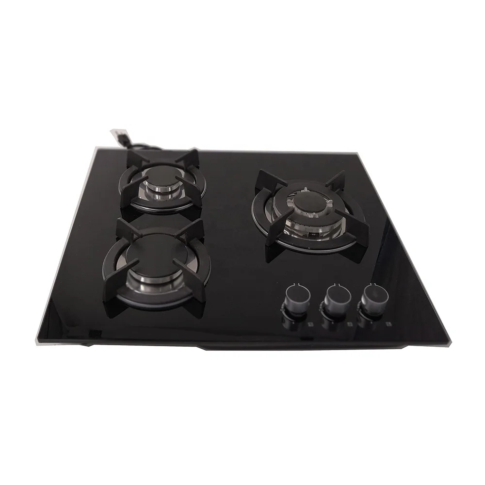 60cm Width 3 burner Tempered Glass Gas Cooker Stove SG35901