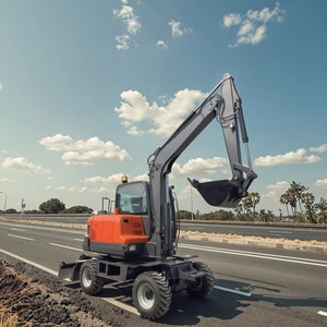 Chinese Brand 4 Wheel 6ton Excavator Epa Engine Ce 6000kg Wheel Excavator