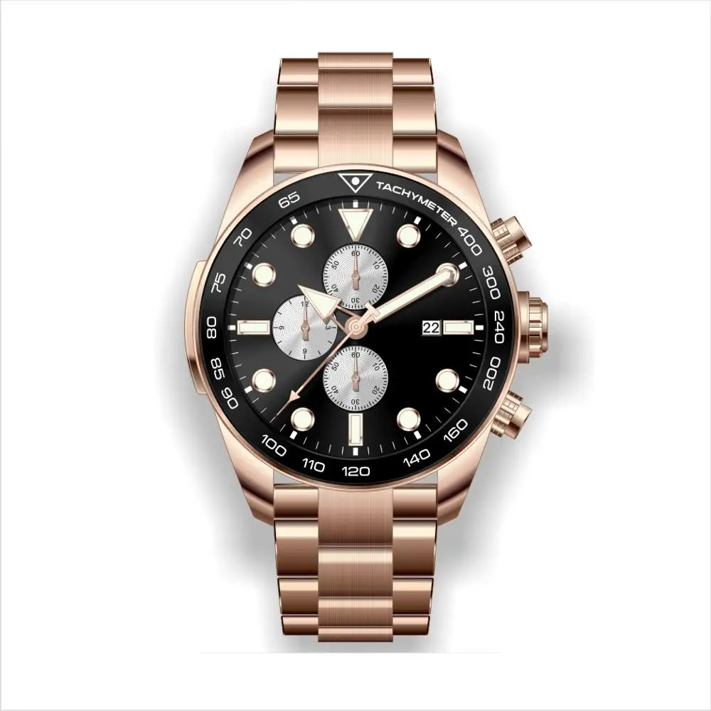 Man Private Label Watch 10ATM Stainless Steel Watch Luminous Hands Aluminum Bezel Japan Movt Quartz Watches