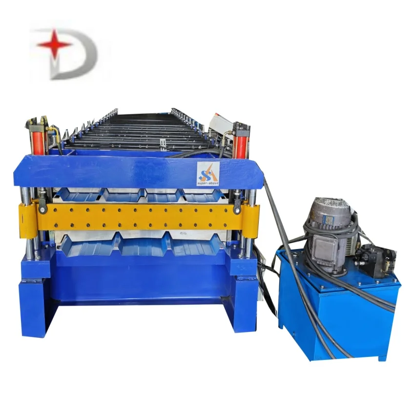 TR4 Double Layer  IBR Roofing Sheet Making Machine Trapezoidal Roofing Panel Roll Forming Machine
