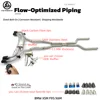 Raw/brushed/polished valved catback with tips
