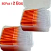 80 piezas 2 cajas naranja