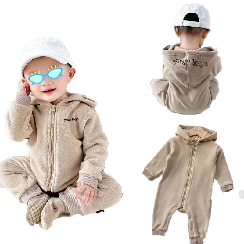 Teng Cai Winter Newborn Baby Oversized Bodysuit Button