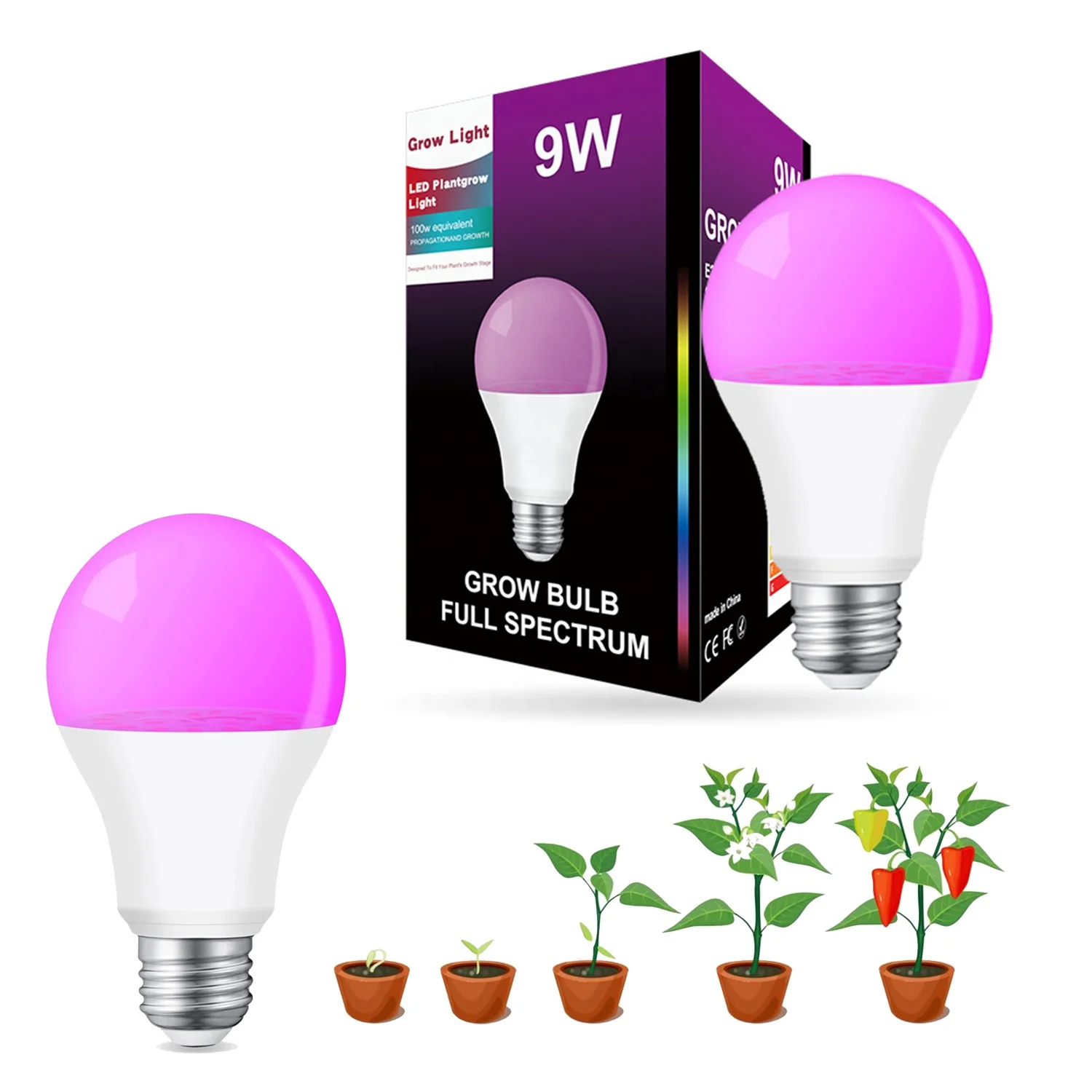 E27 A60 Led Plant Light Bulb - Full Spectrum Grow Light