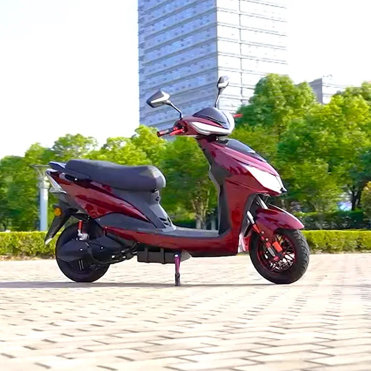 CKD EEC 10/12inch 50km/h speed red electric moped factory customized removable battery electric motorcycle