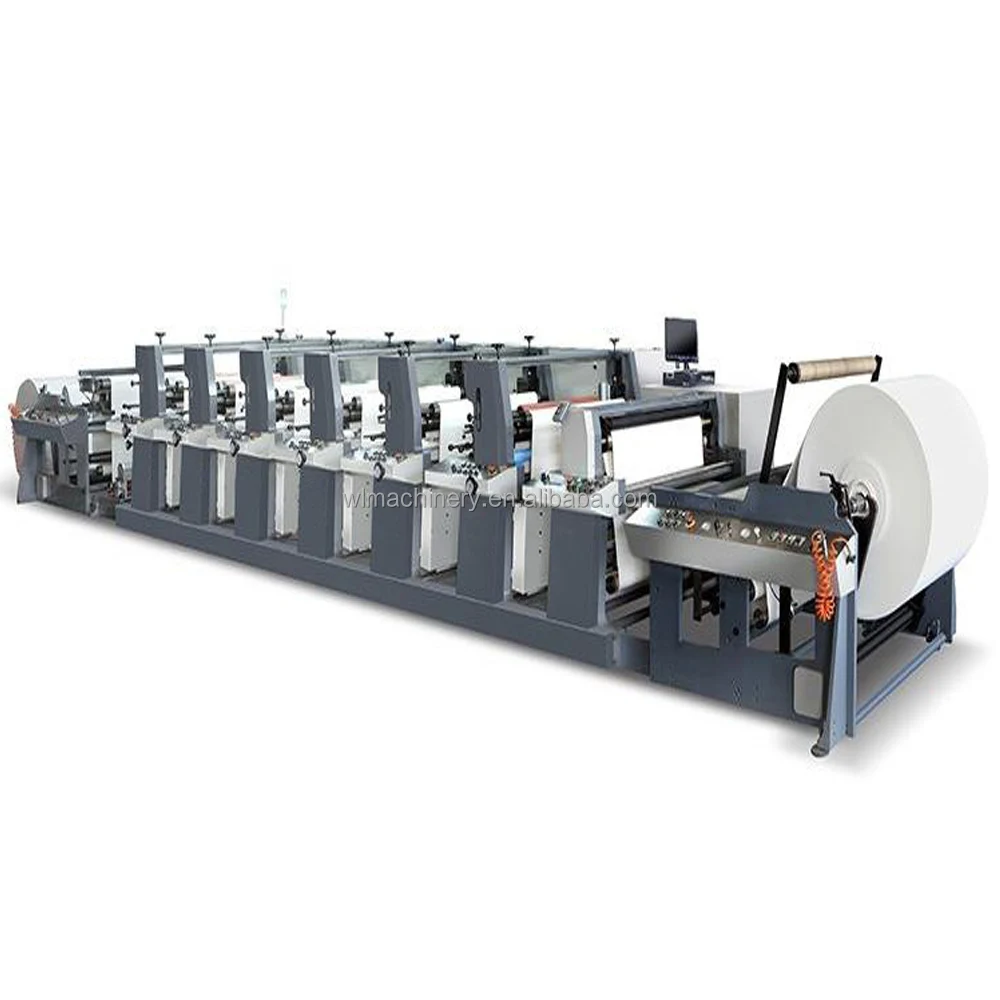 Mini Narrow Web 1 Color Paper Label Flexographic Flexo Printer Printing Machine