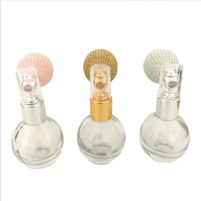 product spray high gloss glitter airbag body perfume powder eye shadow powder high shine bottle with gold puffs and silver puffs-30