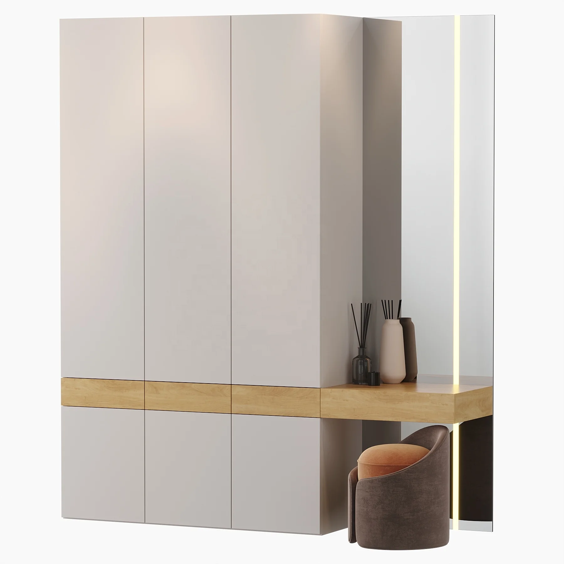 PA Bedroom Customized Cheap Simple Designs Wood Fitted Wardrobe Cabinets