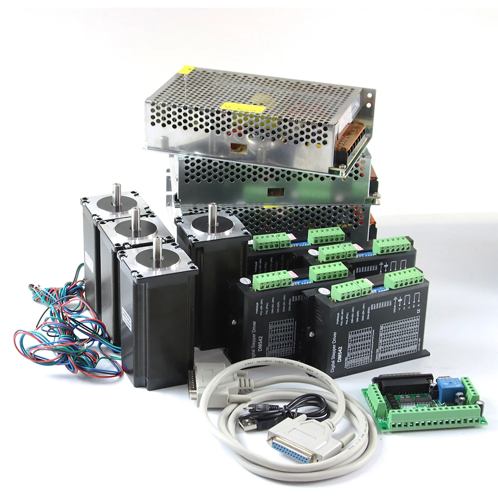 Alibaba.com: 4 Axis CNC Router Kit with 4pcs DM542 Drivers, 425 oz NEMA ...