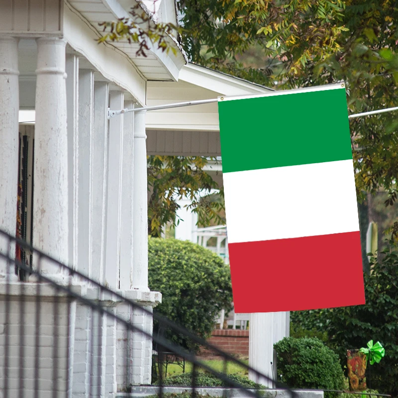 3x5Ft Italy Flag Polyester  With Two Brass Grommets Single Layer Wall Hanging Outdoor and Indoor Decor
