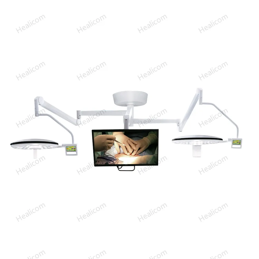 HLED-700/500A -TV 3 Arms LED Surgical Lamp Operation Theater Light with Video Camera factory