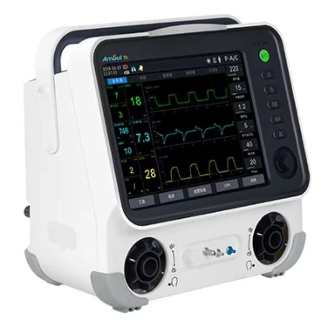 Amoul T6 Turbine-driven ICU Transport Ventilators High Flow Oxygen Therapy Breathing Machine ICU Ventilator for Emergency Use
