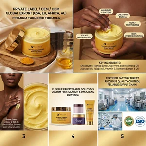 High Quality Glowing Skin Products with Competitive Price Turmeric Whipped Shea Lotion Coconut Body Butter for Wholesales