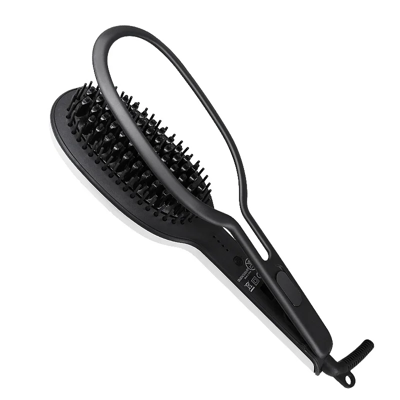2025 Professional Flat Iron 2 in 1 LCD Display Hair Straightener Multifunctional  Hair Straightener Comb Curling Iron Brush