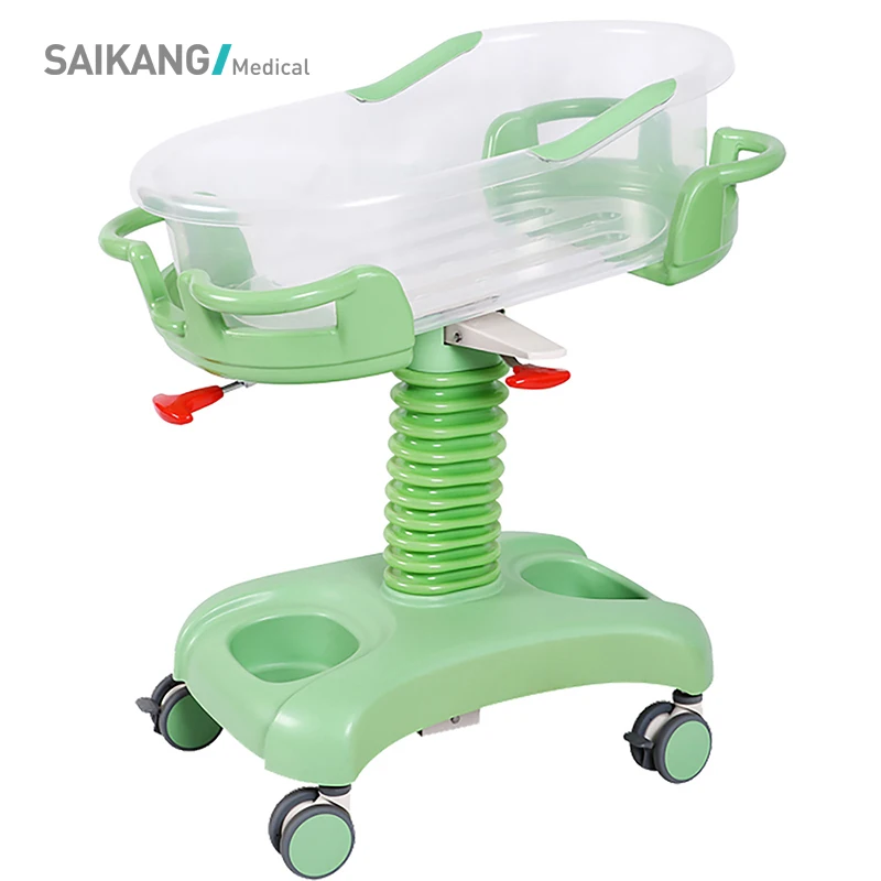 X01-1 Factory 3 Function Hydraulic Infant Medical Bed ABS Plastic Babies Hospital Crib Baby Pediatric Bed Manufacturers