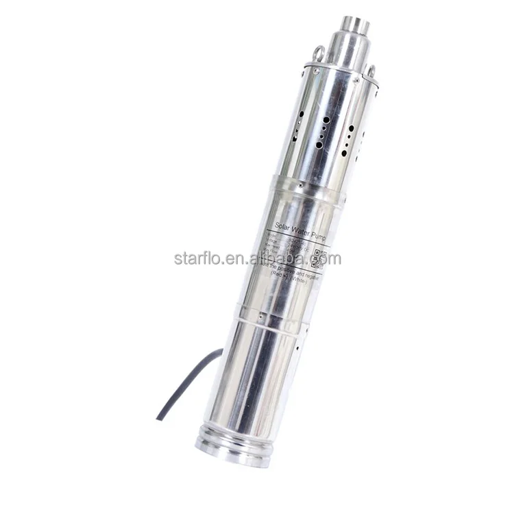 Stainless steel 24V DC 280W solar powered energy deep well submersible solar water pump for agriculture system