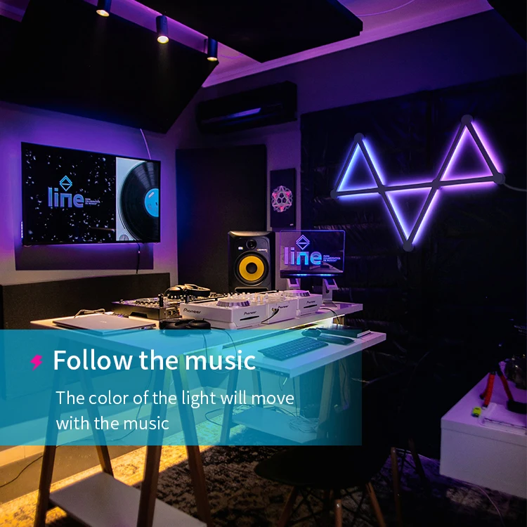 9 Segmented Glide Wall Light Rgb Smart Wall Lights With Music And ...