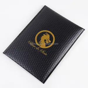 Wholesale Custom Mix Color Matte Black Aluminum Foil Shipping Packaging Poly Bubble Mailer Black Mailing Bags