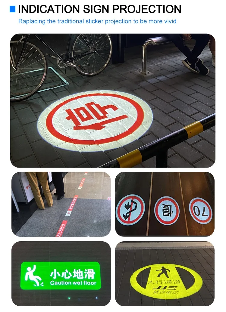 Custom 80W LED Light Logo Projector Waterproof Aluminum Door Head Gobo Projector for Outdoor Advertising IP65/67 Rated