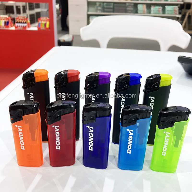 Premium Electronic Solid Transparent Slim Cigarette Plastic Lighter CR  Smoke Electronic Cigarette