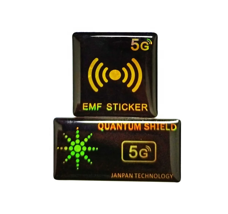 Блестящие виниловые наклейки для сотового телефона с блокировкой излучения скалярный квантовый чип защита Emr патчи отрицательными ионами наклейка 5G
