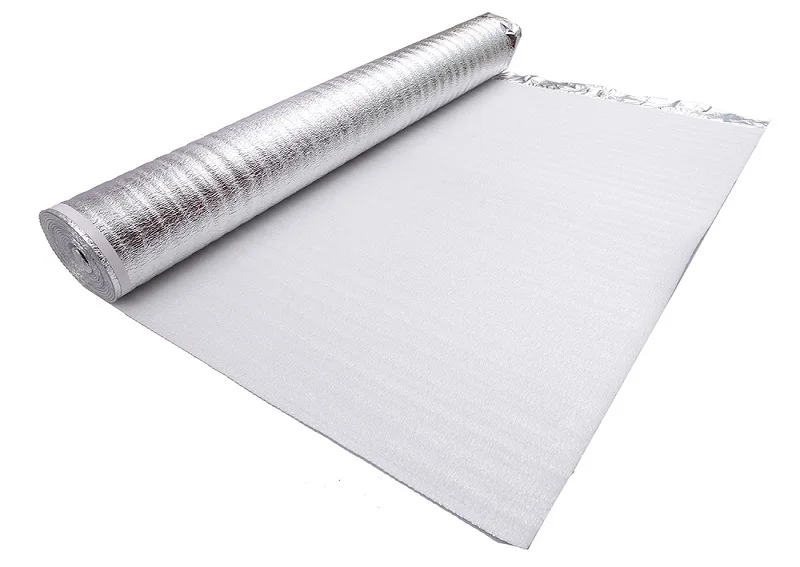 Flooring Underlayment Foam with Aluminum Foil Silver Foil Foam Underlay -  China Foil Backed Insulation, Foam Underlay