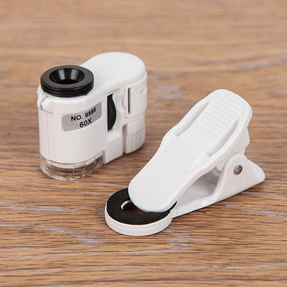 Handheld 60X Loupe Magnification Toy 60X Mini Phone Biological Microscope