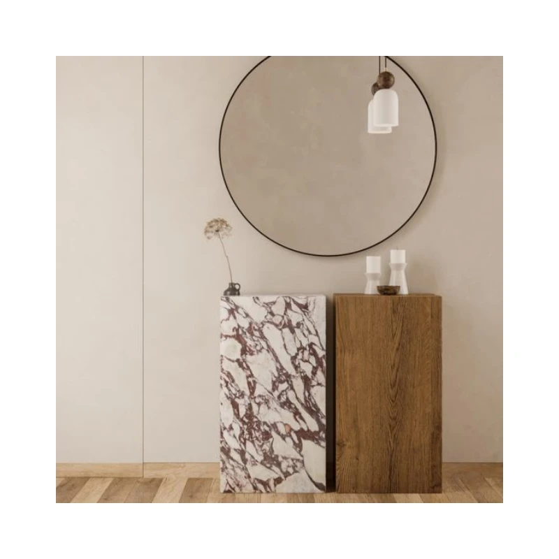 SH STONE Natural Stone Design Calacatta Violet Hotel Coffee Table With Purple Veins Side Table Luxury Viola Marble Plinth