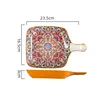 9'' square plate with handle
