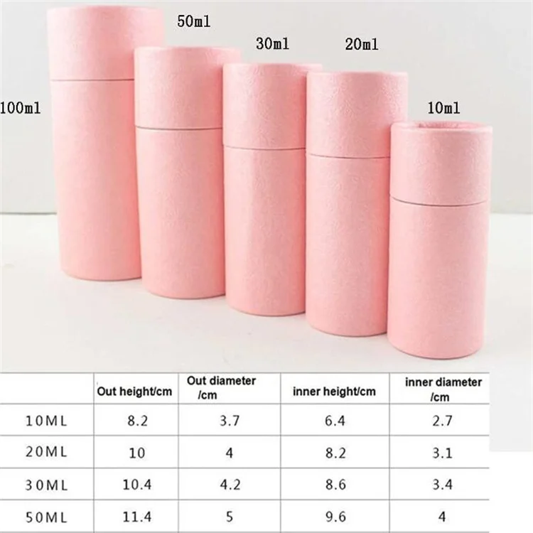 10ml 20ml 30ml 50ml 100ml Ready to Ship Food Cosmetic Paper Tube Package Box