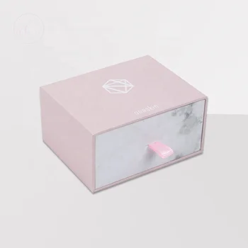 New product carton drawer gift box for present custom logo recycle luxury perfume bottle pink packaging box